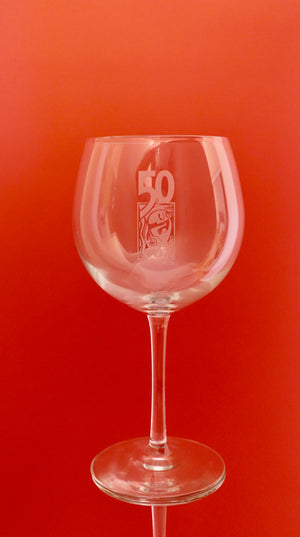50th Anniversary Red Wine Glasses